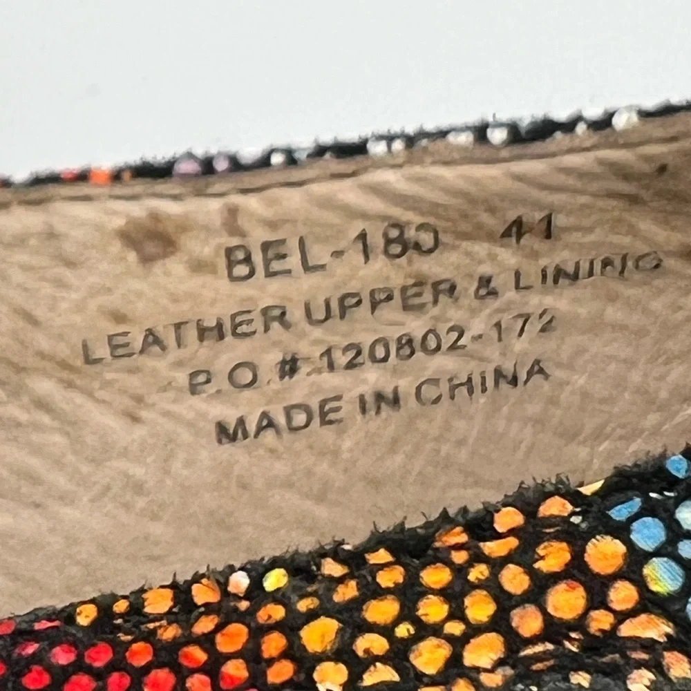 Alegria Paloma Multi Color Mosaic Leather Mary Jane Women Shoe Sz. 41/10.5/11 - Picture 8 of 9